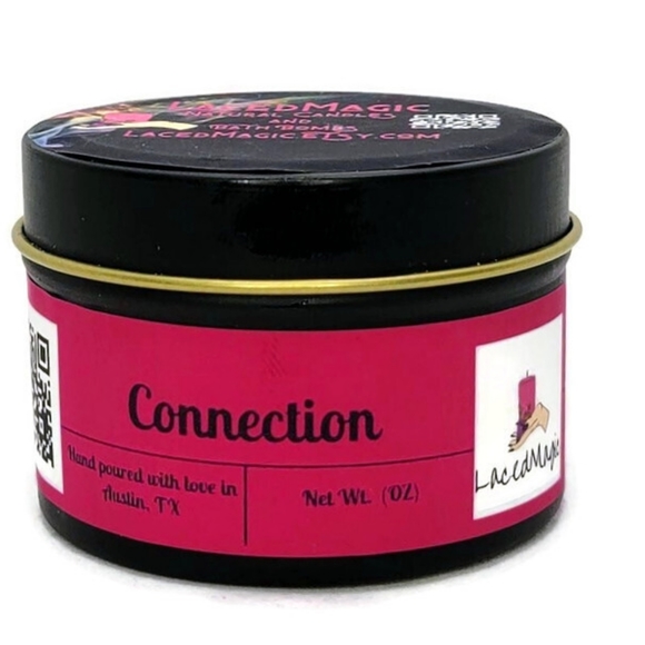 Connection (strawberry scented) LacedMagic Natural "Intention" Candles 3oz - Picture 3 of 7